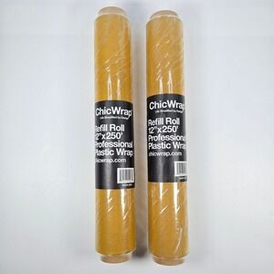 ChicWrap 2-PACK Professional Plastic Wrap Refill Roll 12" x 250' Chic Wrap Cling